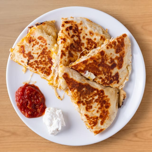 Chicken & Crab Quesadilla.