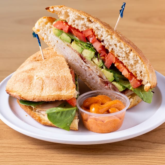 Turkey Bacon Avocado Sandwich.