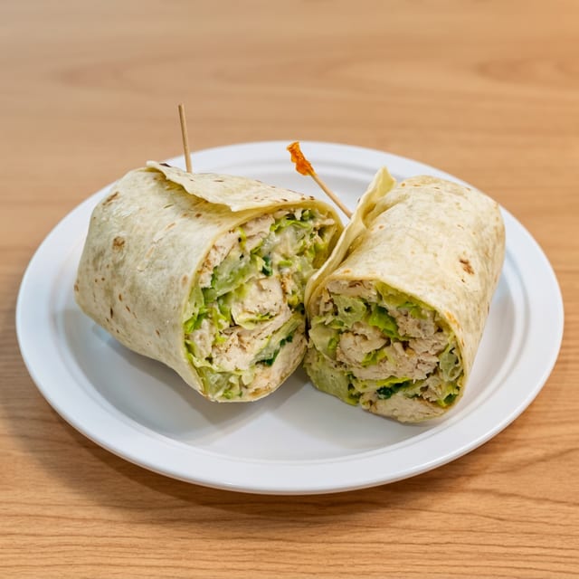 Blackened Chicken Caesar Wrap.