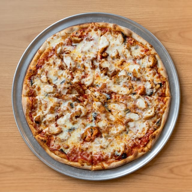 Chicken Parmigiana Pizza.