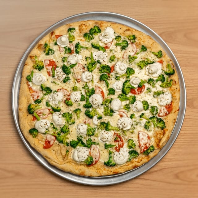 White Veggie Pizza.