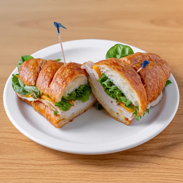 Warm Roasted Turkey Croissant.